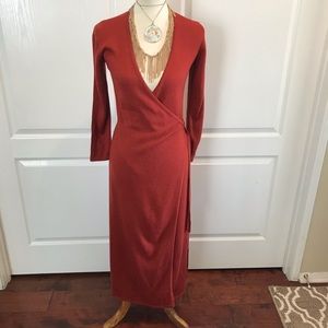 Nina Leonard Wrap Sweater dress